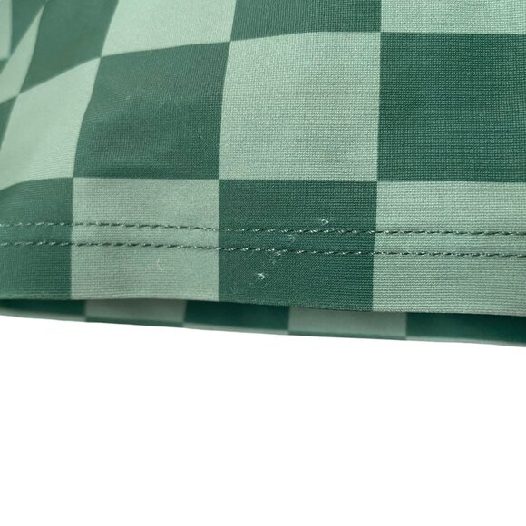 Albion Swim Albion Green Check Olivia Swim Crop Top With High